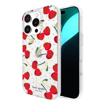 kate spade new york iPhone Pro Case - Compatible with MagSafe - Designer Phone Case - Cherry Dot