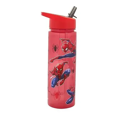 Spider-Man Water Tracker Bottle Flip Up Straw 600ml â Official Marvel Merchandise by Polar Gea