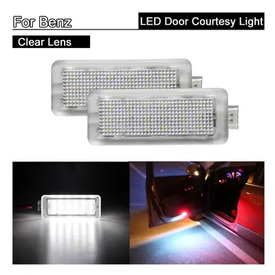 2Pcs Error Free White LED Courtesy Footwell Under Door Light Welcome Lamp