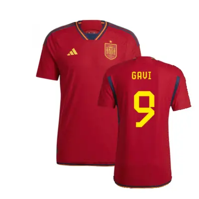 (XL) Spain Authentic Home Shirt (Gavi 9)