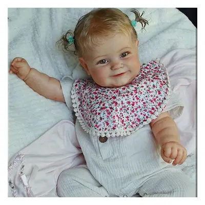 (as the picture) Cm 3D-paint Skin Art Reborn Bebe With Vein Cloth Body Silicone Baby Doll Toy Ma