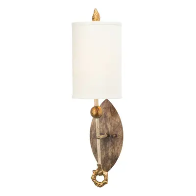 Wall Light Sconce Gold Cream and Putty LED E27 60W Bulb