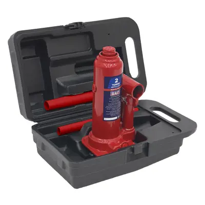 2 Tonne Bottle Jack with Storage Case - 316mm Maximum Height - Overload Valve