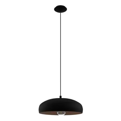 Pendant Ceiling Light Modern Colour Black & Copper Coloured Steel Bulb E27 1x60W