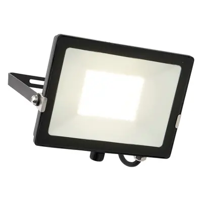 Outdoor Waterproof LED Floodlight - 50W Cool White LED - Matt Black