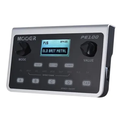 (UK Plug) Mooer Pe100 Portable Multi-effects Processor Guitar Effect Pedal Effects Drum Patterns