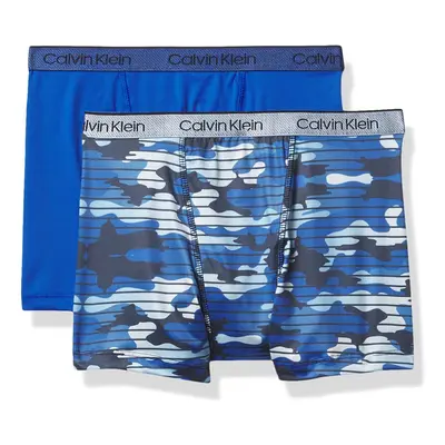 Calvin Klein Boys' Performance Boxer Brief Underwear Pack Camo/Blu