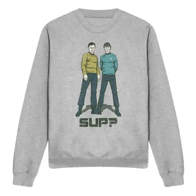 (M, Sport Heather) Star Trek Unisex Adult Sup Sweatshirt