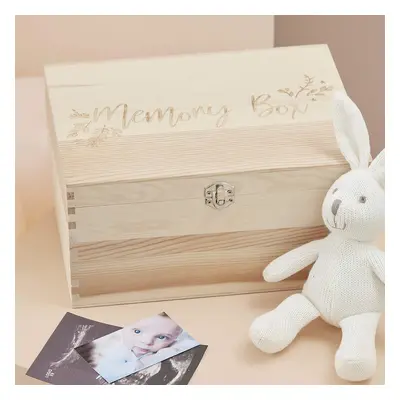 Baby Shower Wooden Keepsake Memory Box