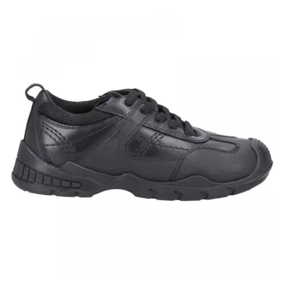 (6.5 (Adults'), Black) Travis SNR Black Boys Lace Up School Shoes