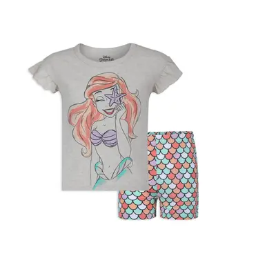 Disney The Little Mermaid Ariel Girls T-Shirt and Short Set for Toddle