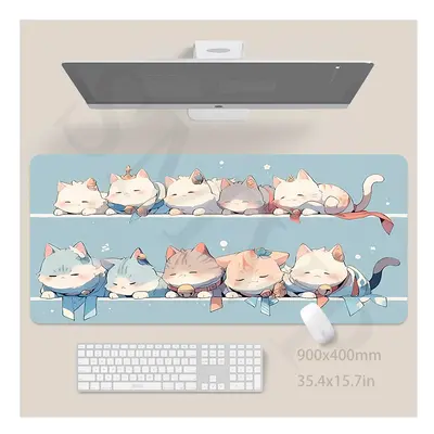 (SSS MAOMAO (6), 550x1000x3mm) Original Mouse Pad Cute Cat Mousepad Large Keyboard Mats Kawaii D