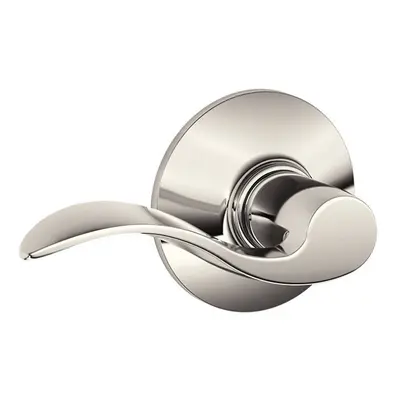 SCHLAGE Accent Lever Hall and Closet Lock in Polished Nickel - F10 ACC