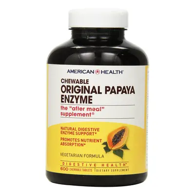 American Health Original Papaya Enzyme Chewable Tablets, Count