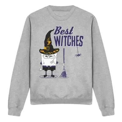 (XXL, Sport Heather) SpongeBob SquarePants Unisex Adult Best Witches Sweatshirt