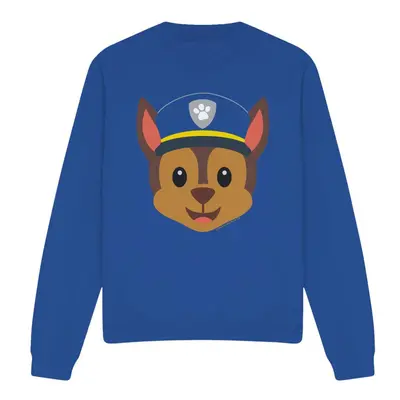 (M, Royal Blue) Paw Patrol Unisex Adult Chase Emoji Sweatshirt