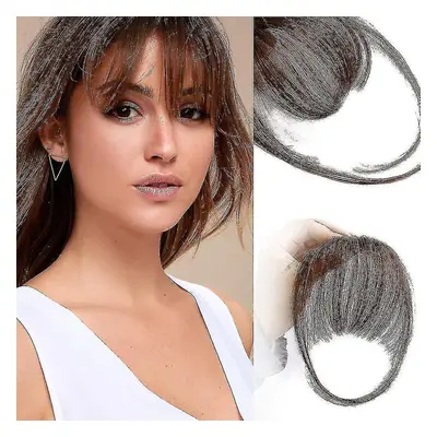 Clip In Bangs 100% Human Hair Extensions Reddish Brown Clip On Fringe Bangs With Nice Net Natura