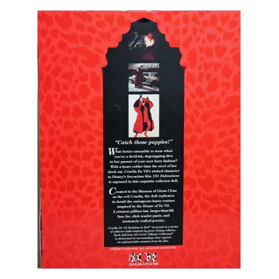 Barbie Cruella De Vil Ruthless in Red Great Villains Dalmatian Dol