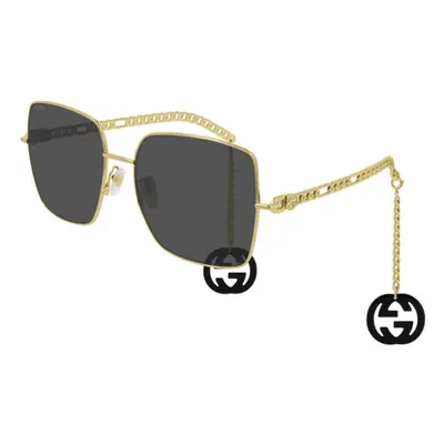 Gucci - GG 0724S (001) Women's Sunglasses gold/grey