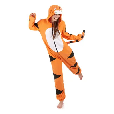 Women's tiger hooded jumpsuit