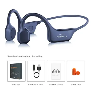 (DG08 Blue) DG08 Conduction Headphone Wireless Bluetooth Headset with MIC BT 5.3