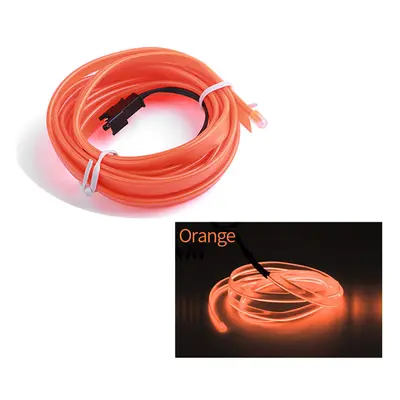 (5M, orange) 12V For Audi Q5 A4 A3 A6 Bmw E90 E60 F30 E39 Ambient Light Car Decoration