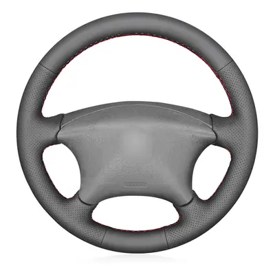 (Orange Thread) Black PU Faux Leather Steering Wheel Cover for Citroen Xsara Picasso