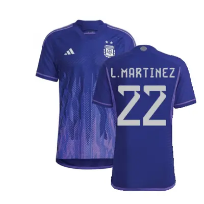 (XXL) Argentina Authentic Away Shirt (L.MARTINEZ 22)