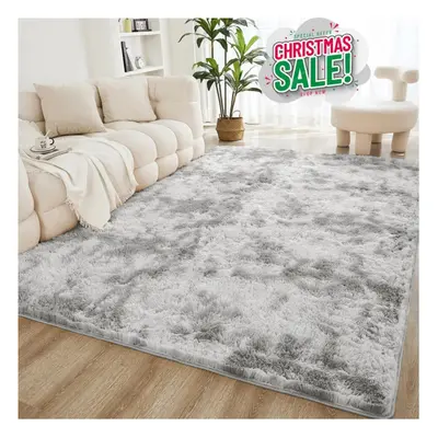 (160x230 cm (Large Rugs Bedroom Living Room Area)) Silver Rugs Anti-Slip Large Shaggy Rug Super 