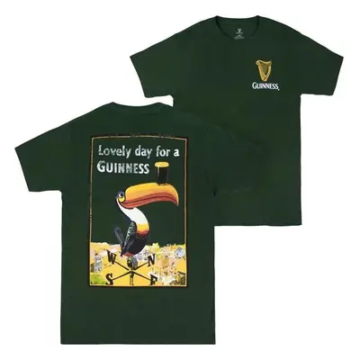 Guinness 884438-large Guinness Lovely Day for a Guinness Toucan Front & Back T-Shirt - Large