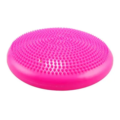 (Pink) Inflatable Yoga Massage Ball Durable Universal YogaFitness Wobble Stability Balance Disc 