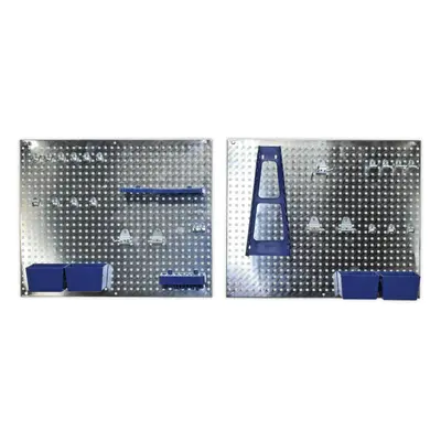 34pc Garage / Warehouse Wall Storage Pegboard Set - Adjustable Hand Tool Hooks