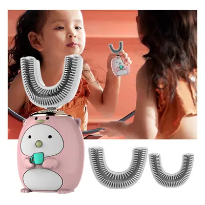 (6-14 Years) Kids Electric U Shaped Toothbrush, Automatic Waterproof Brush Oral Cleaning