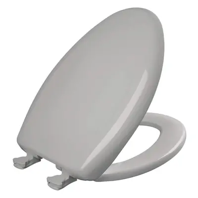 Bemis 1200SLOWT Will Slow close, Never Loosen and Easily Remove Toilet Seat, Elongated, Silver