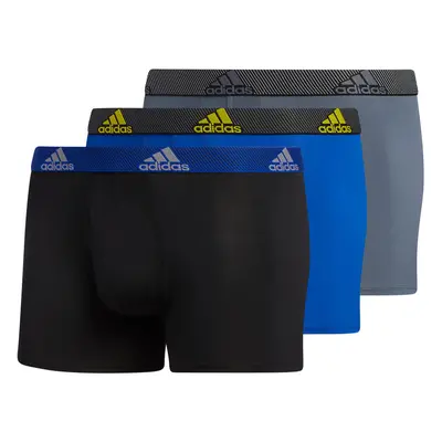 adidas Men's Performance Trunk Underwear (3-Pack) Black/Team Royal Bl