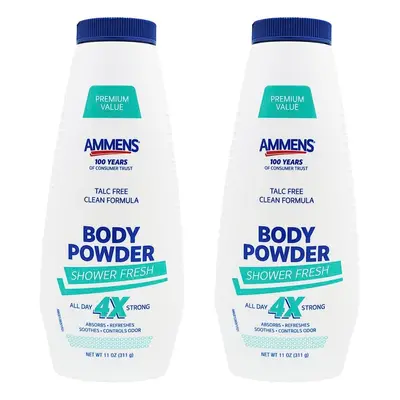 Ammens Medicated Powder Shower Fresh oz (Pack of 2)