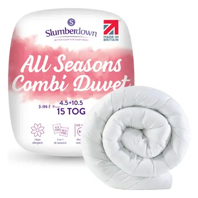 (15 Tog All Seasons, Single) Slumberdown Combi Duvet UK Made