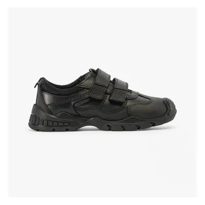 (UK 6, Black) Hush Puppies TROY Boys Leather School Shoes Black