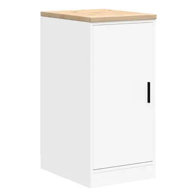 (white, x x cm/ pcs) vidaXL Garage Storage Cabinet Solid Wood Pine cabinet