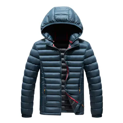 (Green, 3XL) Winter Men Hooded Jacket Men Warm Thick Waterproof Parkas Jacket Coat Autumn Mens F