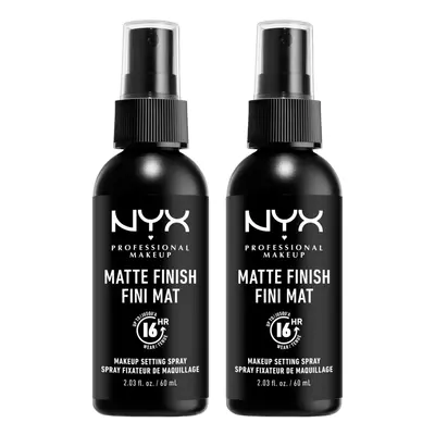 NYX PROFESSIONAL MAKEUP Makeup Setting Spray - Matte Finish (Pack Of 2) Vegan Formula (Packaging