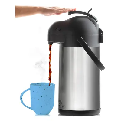 (2.2L Airpot) Thermal Coffee Carafe 2.2L - Coffee Airpot Keeps Coffee Hot for Hrs & Cold for Hrs