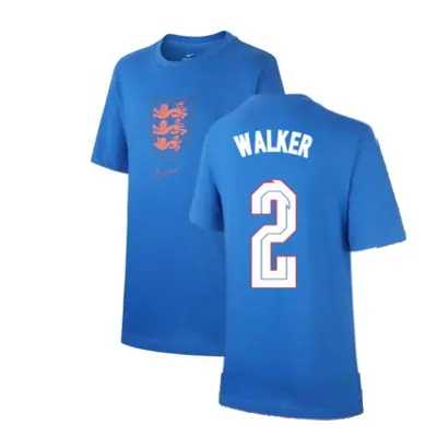 (MB) England Nike Evergreen Crest Tee (Blue) - Kids (Walker 2)