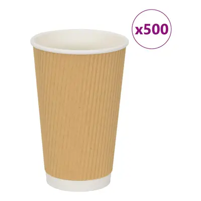 (400ml) vidaXL Paper Coffee Cups Disposable Cup Coffee Hot Beverage Cup pcs Brown