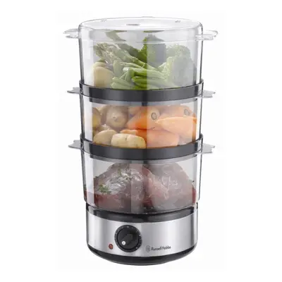 Russell Hobbs Food Collection Compact Food Steamer, L Brushed Stainless Steel