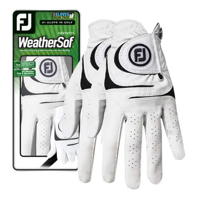 FootJoy Women's WeatherSof Golf Glove Pack of White Medium Worn on Left Hand