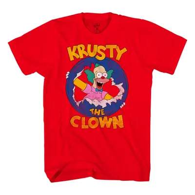 The Simpsons Mens Short Sleeve T-Shirt - Krusty The Clown (Red X-Larg