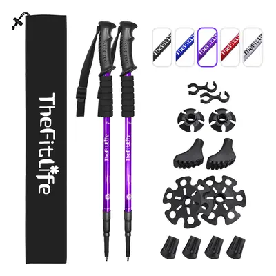 TheFitLife Nordic Walking Trekking Poles - Packs with Antishock and Quick Lock System, Telescopi