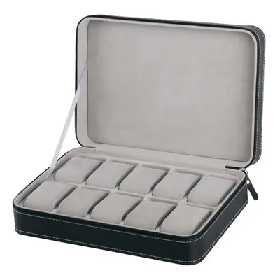 (black, Slots) Jewelry Storage Box Watch Box 6/10/12 Slots Watch Box