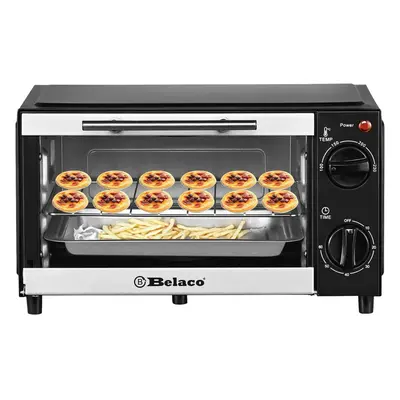 109N Mini 9L Toaster Oven Tabletop Cooking Baking Portable Oven 750w min Timer Stainless Steel H